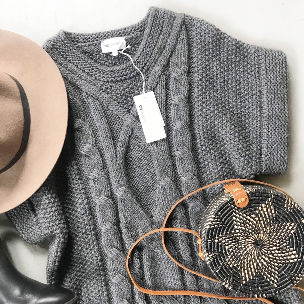 Vanessa Bruno Alpaca Oversized Cable Knit Sweater
